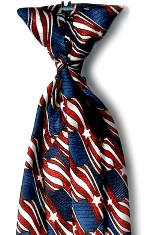 Men's Retail Clerk Stars and Stripes Clip-On Tie